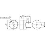 Излучатель звука магнитоэлектрический без генератора 12x 9мм, 1.5В, 6.0 Ом, 2.4 кГц; зм 12x 9\ 1,5\