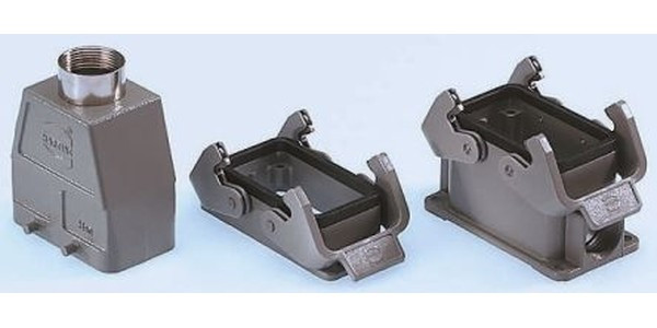 19300100436, Heavy Duty Power Connectors METAL HOOD HAN 10B 2 LVR LCKING