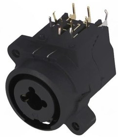 FC2430, Гнездо, Jack 6,3мм + XLR, "мама", угловой 90°, THT