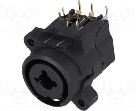 FC2430, Гнездо, Jack 6,3мм + XLR, "мама", угловой 90°, THT FC2430, Гнездо, Jack 6,3мм + XLR, "мама", угловой 90°, THT