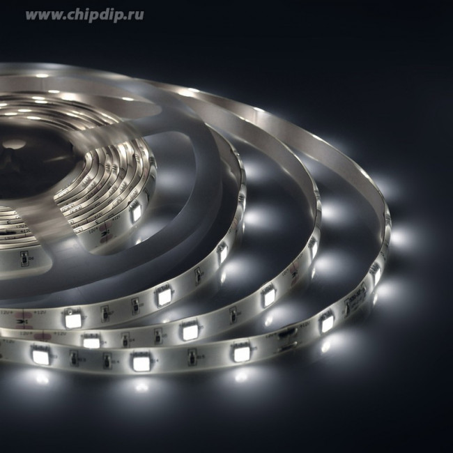 10-01, Набор светодиодной ленты, белый, 12В, 7.2Вт/м, 30SMD(5050)/м, 360Лм/м, IP65, 5м, с блоком питания