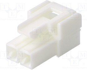 VLP-02V-1, Вилка; провод-провод/плата; "мама"; PIN: 2; без контактов; 6,2мм