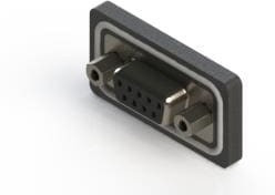 628-W09-222-012, D-Sub Standard Connectors WTRPF solder 9PIN FML CONN MNT HLE