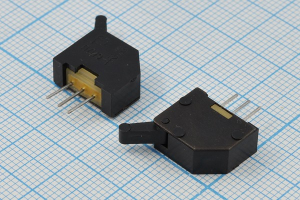 Микропереключатель , размер 13x 6 x11, 0.3А, переключение ON-(ON), размер концевика 15, ПД19-1