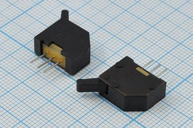 Микропереключатель , размер 13x 6 x11, 0.3А, переключение ON-(ON), размер концевика 15, ПД19-1