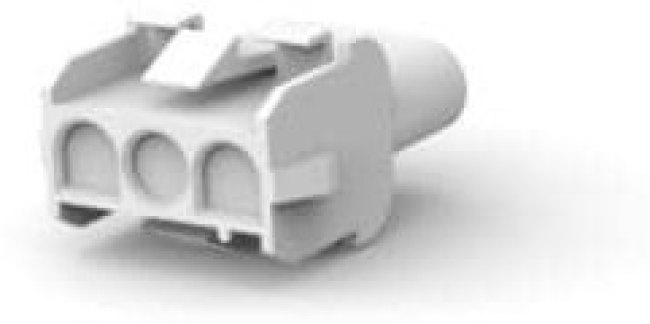 350767-1, Корпус разъема Universal MATE-N-LOK, розетка 3PIN, In-Line (Nylon, UL 94V-0) без контактов, шаг 6.35 мм