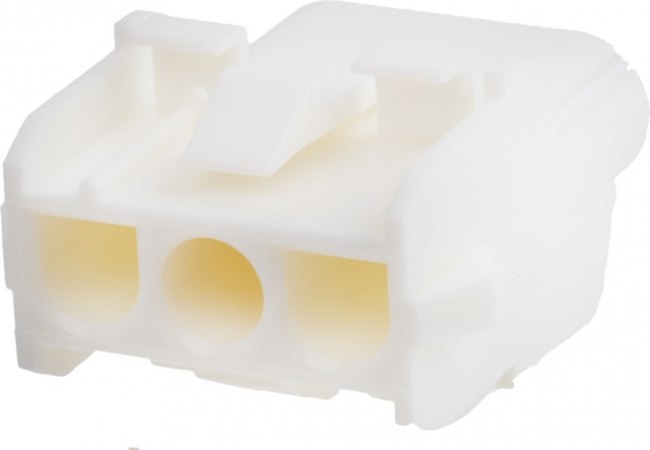 350767-1, Корпус разъема Universal MATE-N-LOK, розетка 3PIN, In-Line (Nylon, UL 94V-0) без контактов, шаг 6.35 мм