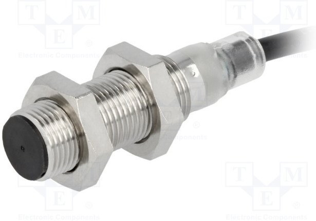 E2BM12KS02WPB12M, Датчик индуктивный, 10-30ВDC, М12, Подключение провод 2м, IP67