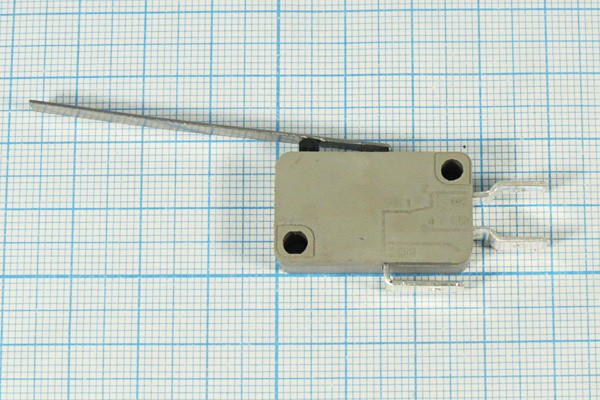 Микропереключатель, размер 29x10 x16, 16А, переключение ON-(ON), размер концевика L51/6.3, [SF-6007]