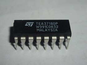 E-TEA3718DP, Схема привода шагового двигателя, тепловая защита, 50В до 5В питание, 45В/1.5А/2 выхода, DIP-16