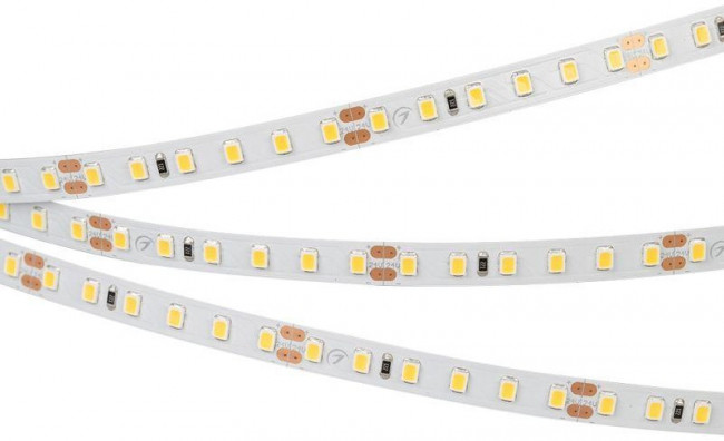 Лента светодиодная RT-A120-8mm 24В Warm 2700К 2835 9.6Вт/м IP20 (уп.5м) Arlight 010346(2)