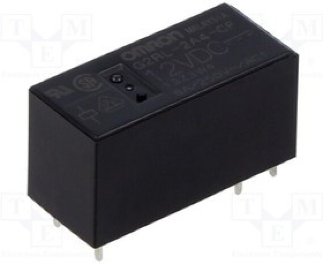 G2RL-2A4-CF-DC12, Relay: electromagnetic; DPST-NO; Ucoil: 12VDC; Icontacts max: 8A
