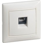 Механизм розетки телеф. 1-м СП Valena RJ11 бел. Leg 774438