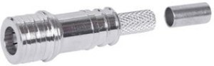 EZ-195-QM-X, RF Connectors / Coaxial Connectors QMA-male (plug) crimp connector, non-solder pin, no braid trim EZ-195-QM-X, RF Connectors / Coaxial Connectors QMA-male (plug) crimp connector, non-solder pin, no braid trim