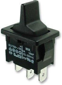 1818.1302-00, Клавишный переключатель, (Вкл.)-Выкл.-(Вкл.), SPDT, Без Подсветки, Панель, 1810 1818.1302-00, Клавишный переключатель, (Вкл.)-Выкл.-(Вкл.), SPDT, Без Подсветки, Панель, 1810