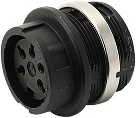 T 3277 018, Circular DIN Connectors STRT PLAST FR MT FEM 3C GOLD PLATED