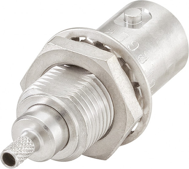 51K507-802N5, 50 Straight Panel Mount, BNC Connector Bulkhead Fitting, jack