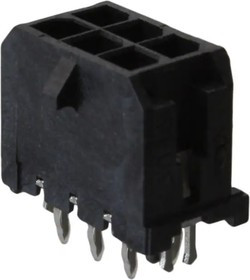 SCT3001WV-2x03P, Разъем Micro-Fit 3.0 розетка на плату прямая 6pin