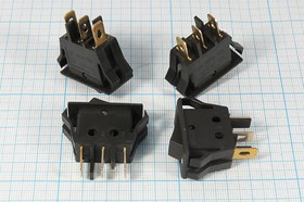 Выключатель клавишный, 3T, 10А, ON-OFF, с подсветкой желтой СД, IRS-1E-2C; №156 Y Пкл\\10\ON-OFF\\чер\ ILжелСД\\3T\IRS-1E-2C\