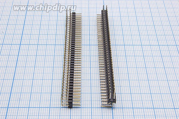 PLD2-80R (L-KLS1-207B-2-80-R1), штыри на плату двухрядные с шагом 2.0мм, прямой угол; Q-2117 K штек PLD-2-2x40R\P2,0\80P\плат угл\L-KLS1-207