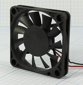 Вентилятор 60x60x10, напряжение 24В, выводы 2L, подшипник скольжения, RQD6010MS