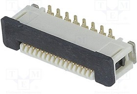 XF2J162411AR100, Разъем: FFC (FPC), вертикальный, PIN: 16, ZIF, SMT, 0,5А, 0,5мм