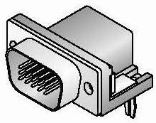 156-3215-E, D-Sub High Density Connectors HD D-SUB PCB R/A M GOLD FLASH 15P BLK