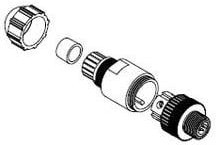 120075-0018, SENSOR CONNECTOR, M12, 3P, MALE, CABLE