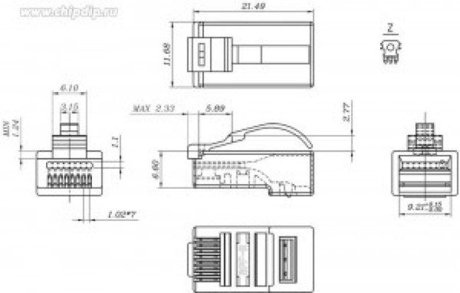 Разъём Hyperline PLEZ-8P8C-U-C5, RJ45(8p8c), кат. 5е, неэкр., для одножильного и многожильного кабеля, 100 шт, цвет: прозрачный, язычок Arch Разъём Hyperline PLEZ-8P8C-U-C5, RJ45(8p8c), кат. 5е, неэкр., для одножильного и многожильного кабеля, 100 шт, цвет: прозрачный, язычок Arch