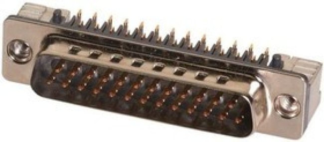D-Sub plug, 15 pole, standard, equipped, angled, solder pin, 09552666820741