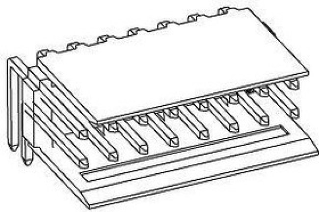 281742-4, Headers &amp; Wire Housings HEADER R/A 2X04 POS HE14