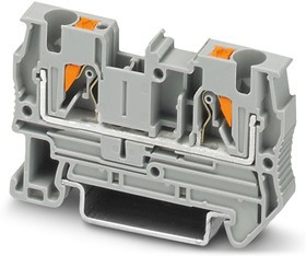 Клемма проходная PT 4 /6,2mm, push-in, 2 присоед., 4(max 6)mm2, 32A, 800V, серая Клемма проходная PT 4 /6,2mm, push-in, 2 присоед., 4(max 6)mm2, 32A, 800V, серая
