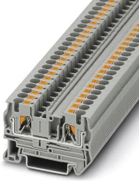 Клемма проходная PT 4 /6,2mm, push-in, 2 присоед., 4(max 6)mm2, 32A, 800V, серая Клемма проходная PT 4 /6,2mm, push-in, 2 присоед., 4(max 6)mm2, 32A, 800V, серая
