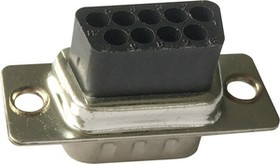 RND 205-00737, D-Sub Crimp Connector, Poles 9, Straight / Crimp
