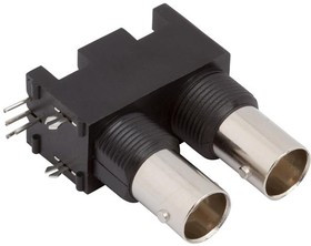 031-70505, RF Connectors / Coaxial Connectors BNC RA Double ISOL Black 75 Ohm Valox