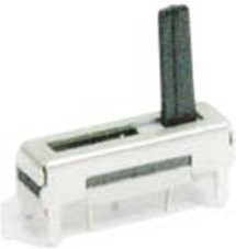 Резистор переменный, движковый 20кОм, линейность B, ширина 14мм, вал и размеры 1x3x10, YSV-101N