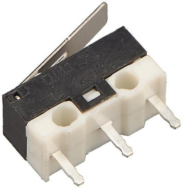 DM1-01P-30G-G, Микропереключатель с рычажком 14мм 1А 125В, прямые выводы