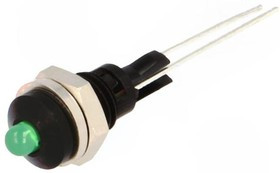 2663.8083, Индикат.лампа: LED, выпуклый, Отв: d6мм, на печатную плату, латунь