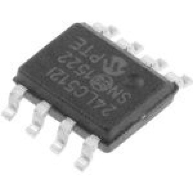 24LC512-I/SN, EEPROM, AEC-Q100, 512 Кбит, 64К x 8бит, Serial I2C (2-Wire), 400 кГц, SOIC, 8 вывод(-о 24LC512-I/SN, EEPROM, AEC-Q100, 512 Кбит, 64К x 8бит, Serial I2C (2-Wire), 400 кГц, SOIC, 8 вывод(-о