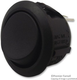 R13208FAAA, Клавишный переключатель, Выкл.-(Вкл.), SPST, Без Подсветки, Панель, Черный, Серия R13 R13208FAAA, Клавишный переключатель, Выкл.-(Вкл.), SPST, Без Подсветки, Панель, Черный, Серия R13