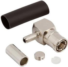 142188, RF Connectors / Coaxial Connectors SMB R/A CABLE PLUG 360 DBL BRAID