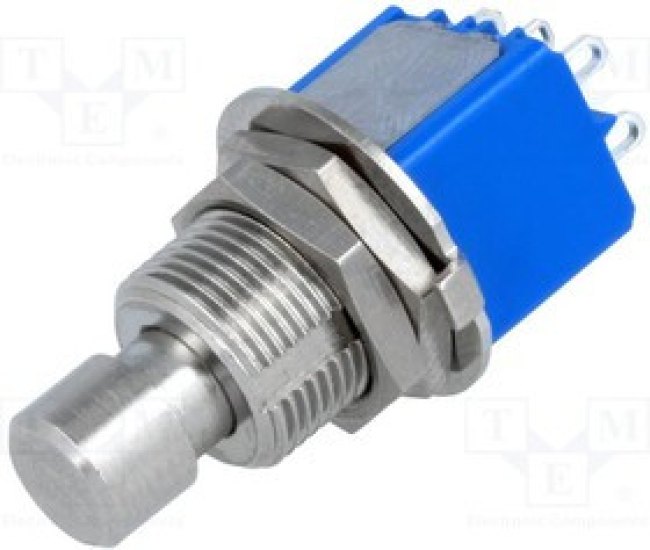 8642A5X933, Переключатель: кнопочный, Пол: 2, DPDT, 3A/250ВAC, 4A/30ВDC, IP40