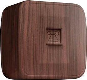 Минск Розетка RJ-45 1-местная ОП, 1А, 120В, тёмное дерево EGK01-035-40