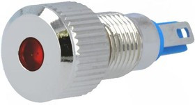 GQ8F-D/O/12, Индикаторная лампа светодиод, плоский, Uраб 12VDC, dотв 8мм