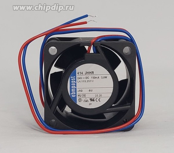 Вентилятор ebmpapst 414JHHR 24V DC 150mA 3,6W 40x25 2pin
