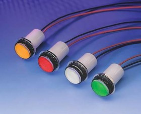 557-1803-203F, LED Panel Mount Indicators Blue Diffused 12V