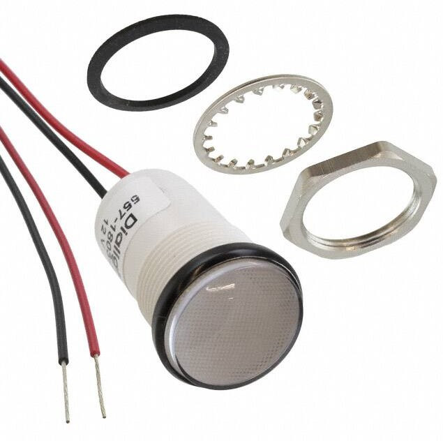 557-1803-203F, LED Panel Mount Indicators Blue Diffused 12V