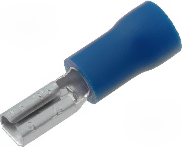 ST-002/B, Наконечник плоский, 2,8мм, 0,5мм, "мама", 1,5-2,5мм2, обжим, синий ST-002/B, Наконечник плоский, 2,8мм, 0,5мм, "мама", 1,5-2,5мм2, обжим, синий