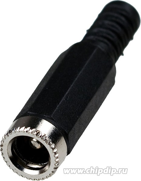 3-238, Разъем питания 5.5x2.5мм "гн" пластик на кабель