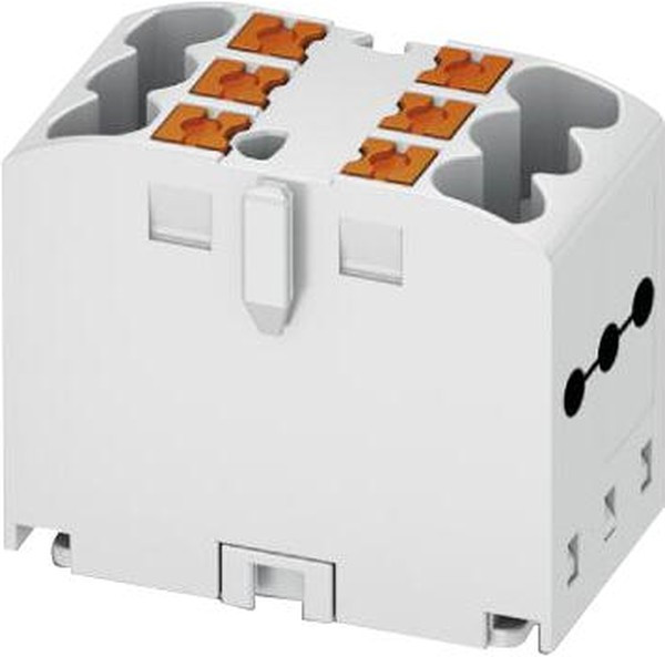 3273276, DIN Rail Terminal Blocks PTFIX 6X2,5 WH 2.5mm2 slf-assmb MNT
